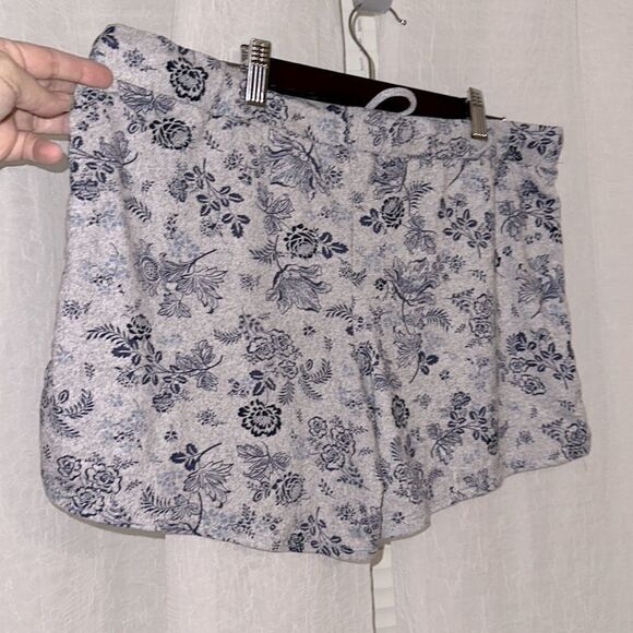 Lucky Brand L Gray Blue Floral Comfortable Tee Tank Short & Pant 4 pc PJ Set - Picture 15 of 17